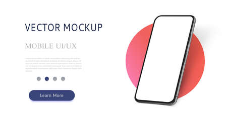 Realistic smartphone template mockup. Vector smartphoneのイラスト素材