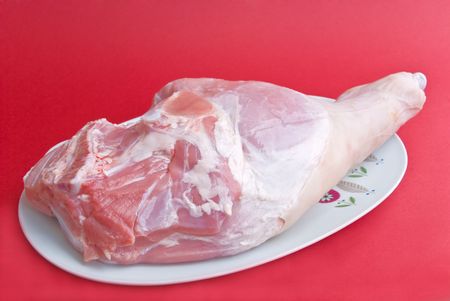 fresh leg of sucking-pigの写真素材