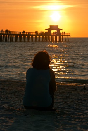 cloudy sunrise in miami beach,floridaの写真素材