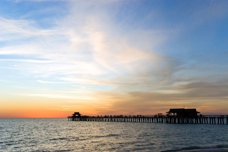 Sunset in Naples,South Floridaの写真素材