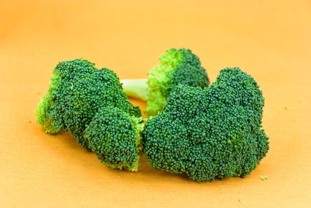 Green broccoli (brassica oleracea), part of inflorescence