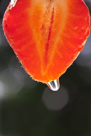 Strawberry with Water dropの写真素材