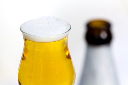 Glass Beer or Lager,in the Restaurant の写真素材