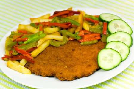 Schnitzel - Cutlet of Veal の写真素材