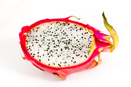Pitaya, fresh dragon fruit isolated on white background. の写真素材