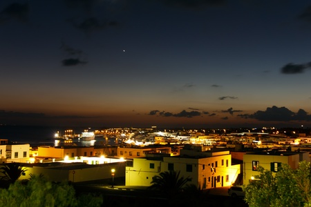 Playa Blanca,Lanzarote,Spain ,Night Sceneの写真素材