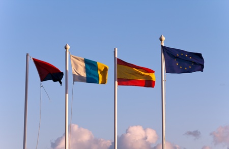 The flags of the european community countriesの写真素材