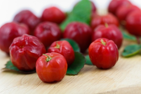 Acerola small cherry fruit with high quantity C Vitamin の写真素材