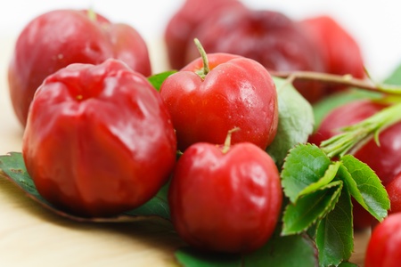 Acerola small cherry fruit with high quantity C Vitamin の写真素材