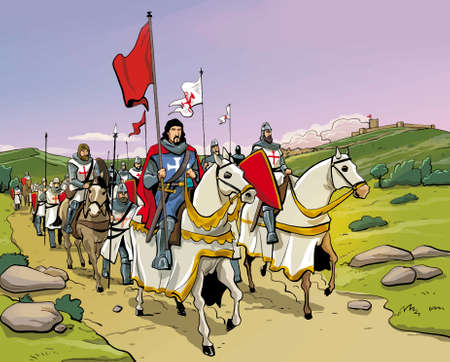 Illustration of christian crusadesの写真素材