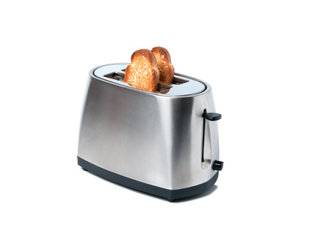 fresh toasted toast and a toaster, healthy breakfastの写真素材