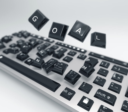 goal in business or teamwork represent in abstract illustrationの写真素材