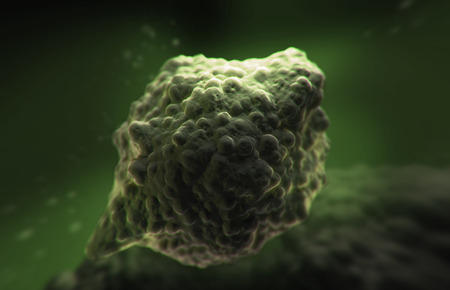 3d render of virus  electron microscope for medical useの写真素材
