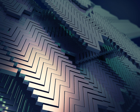 3d render of shiny cube for abstract backgroundの写真素材