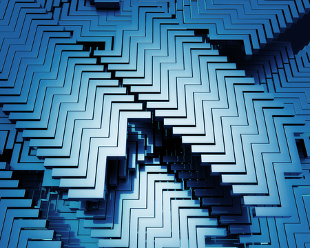 3d render of shiny cube for abstract backgroundの写真素材