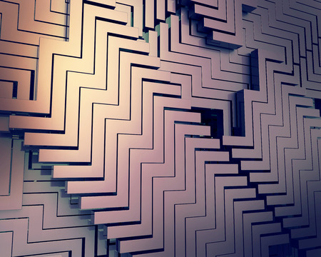 3d render of shiny cube for abstract backgroundの写真素材