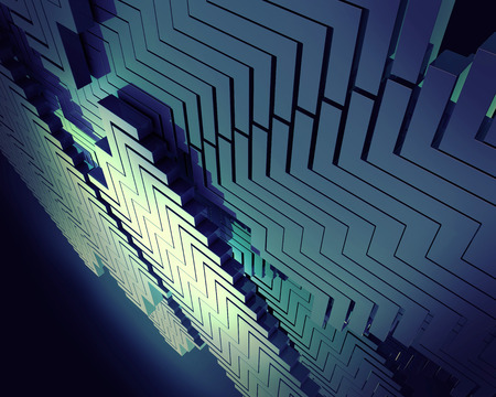 3d render of shiny cube for abstract backgroundの写真素材