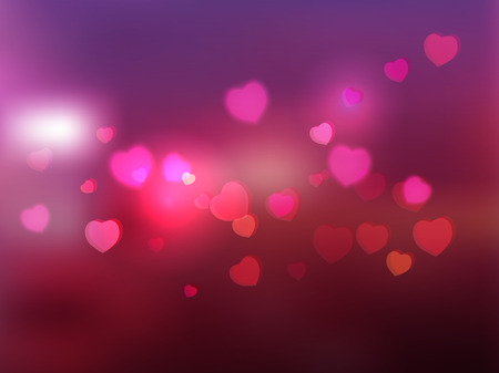 heart and bokeh vector abstract background for use as card,brochure,banner,in wedding or valentine's dayのイラスト素材