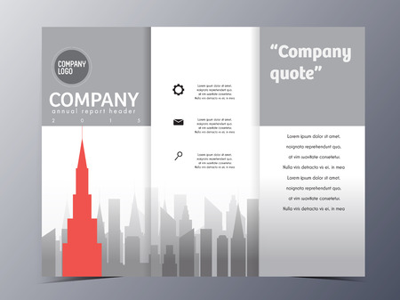 abstract city building geometric pattern brochure design template vector mock up for use as real estate company anual report, poster,flyerのイラスト素材