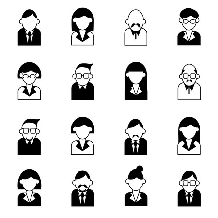 set of web user icon, business person,human resource managementのイラスト素材