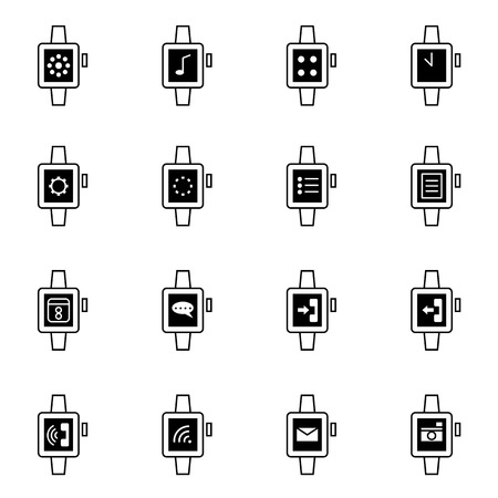 smart watch icons set vector illustration For Mobile, Web And Applicationsのイラスト素材