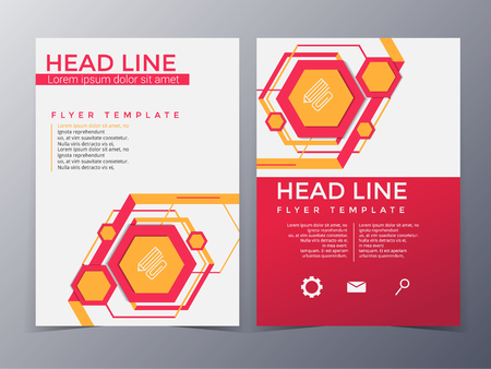 business and technology brochure design template in A4 size  for use as company annual 
report, posterのイラスト素材