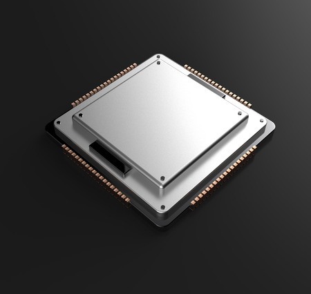 3d rendering of hi technology Central Computer Processors CPU with clipping path