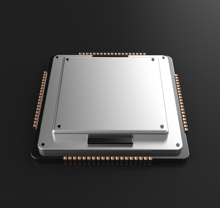 3d rendering of hi technology Central Computer Processors CPU with clipping pathの写真素材