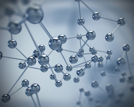 3d illustration of molecules chemical science backgroundの写真素材