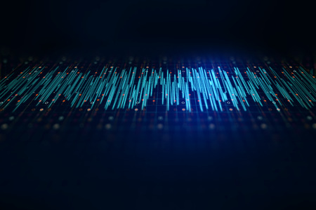 colorful Audio waveform abstract technology background ,represent digital equalizer technology