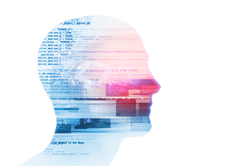 Programming code abstract technology background of software developer and  Computer script on...