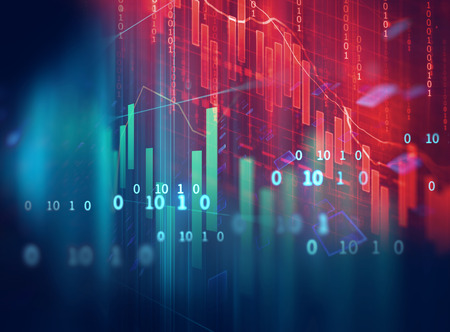 financial graph on technology abstract background represent financial crisis,financial meltdown