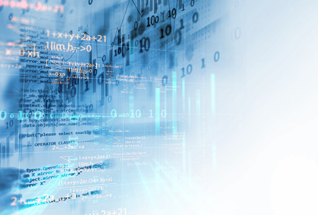 financial stock market graph on technology abstract background 