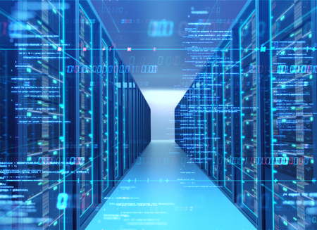 
 3D illustration of server room in data center full of telecommunication equipment,concept of big data storage and  cloud 
computing technology.
の写真素材