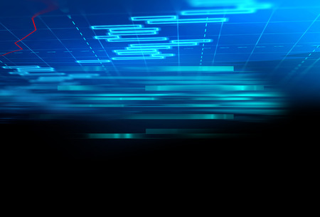 financial stock market graph on technology abstract background