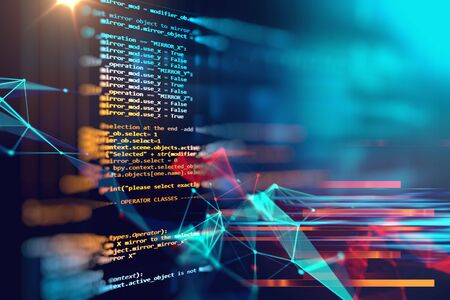 Programming code abstract technology background of software developer and  Computer script