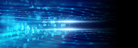 Programming code abstract technology background of software developer and  Computer script banner 3d illustrationの写真素材