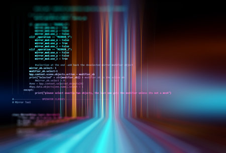 Programming code abstract technology background of software developer and  Computer script 3d...