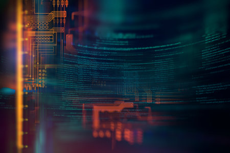 Programming code abstract technology background of software developer and  Computer script 3d...