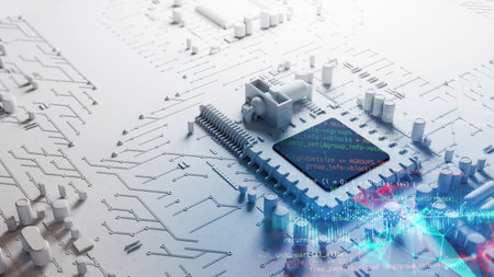 Conceptual background of Artificial intelligence robot , 3d illustration