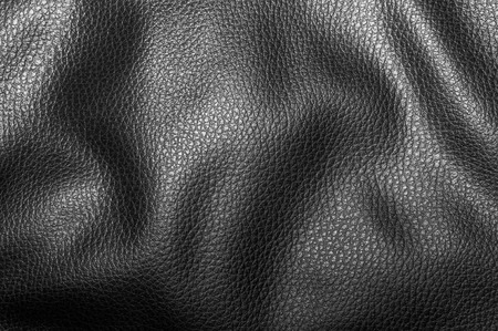 Black modern waves of leatherの写真素材