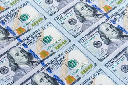 New one hundred amercian dollars pattern backgroundの写真素材