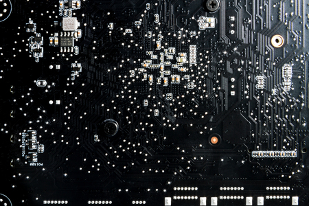 The latest powerful motherboard, the view from the back side