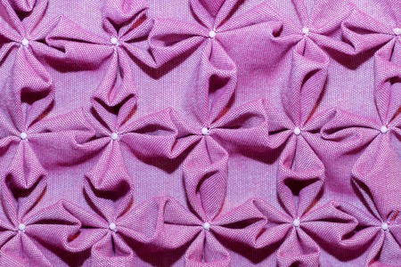 Textile in interior. Purple fabric background.の写真素材