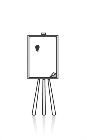 Easel icon isolated on transparent background. Vector Illustrationのイラスト素材