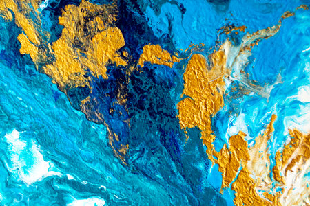 Fantasy colors abstract artistic background, art paint texture, beautiful fashion digital wallpaper artwork, bright and colorful design pattern backdrop, creative geometric forms and fractals elementsの写真素材