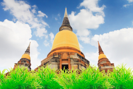 beautiful background temple in thailandの写真素材