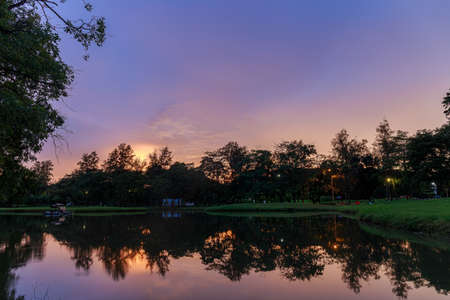 Beautiful landscape nature and sunset
