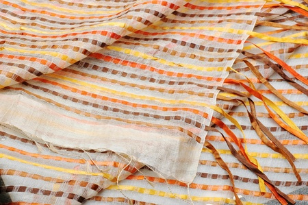 shiny vibrant geometric rug texture close up
