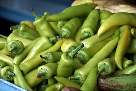 heap of fresh green pepper